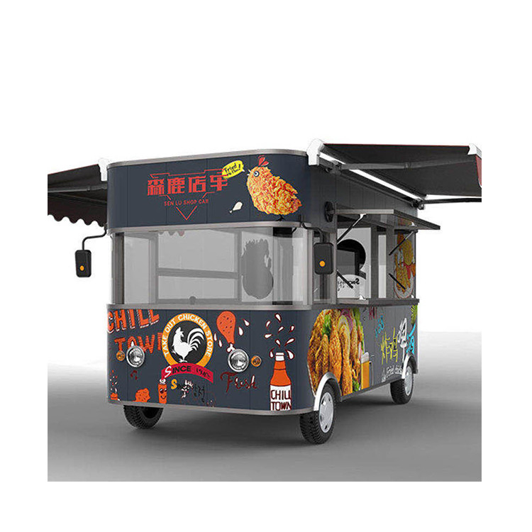 Servicio de mantenimiento y reparación en el campo helados de época rojos Snack Car Bbq Food Truck móvil