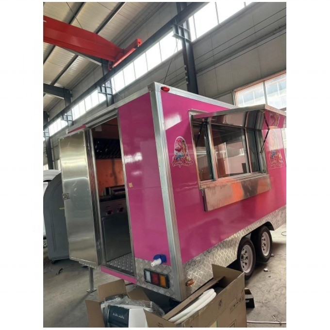 Automático de maíz de materia prima de pequeña inversión de alimentos de venta de remolque con baja inversión