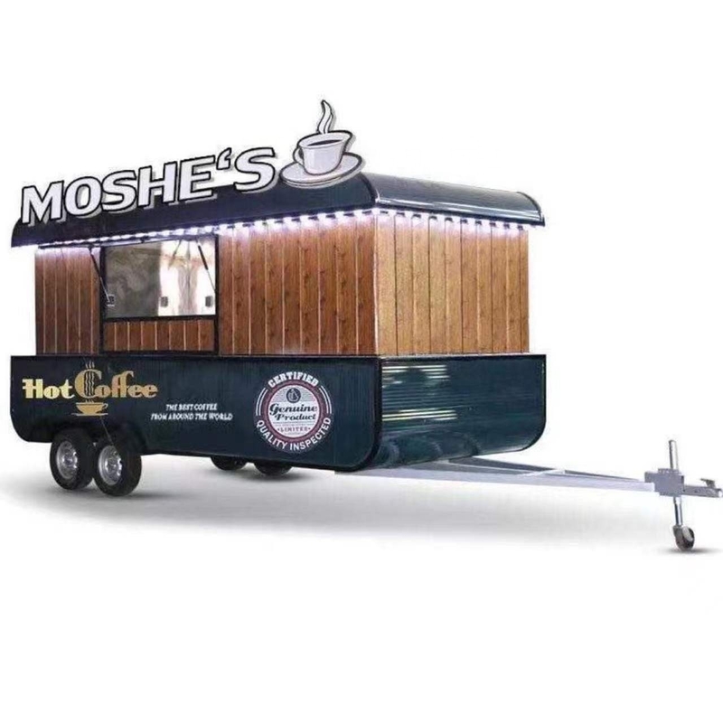 Trailer de comida de aperitivos de plata de diseño para la venta de quioscos de comida rápida en EE.UU.