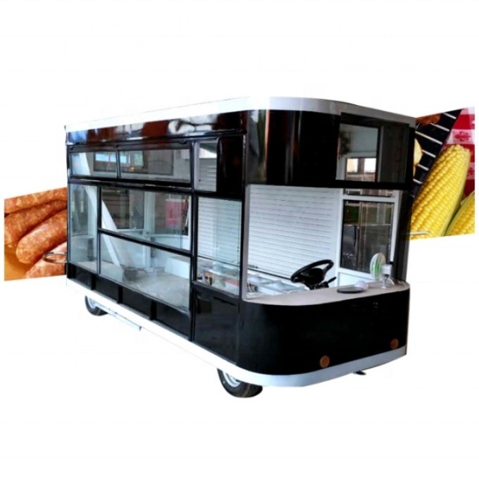Maquinaria de camión de alimentos Función Camión eléctrico de bocadillos de cuatro ruedas Apto para la venta de bocadillos