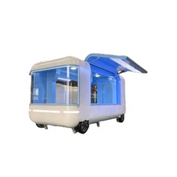 Carrito de comida rápida al aire libre personalizable para la venta callejera de hamburguesas de café papas fritas y helados