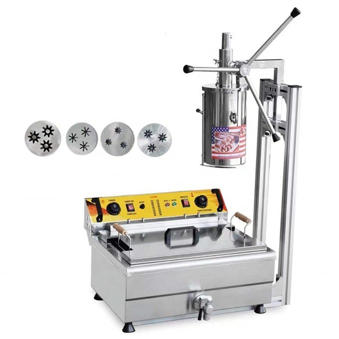 5 moldes Máquina de churros de acero inoxidable 1100*600*570mm