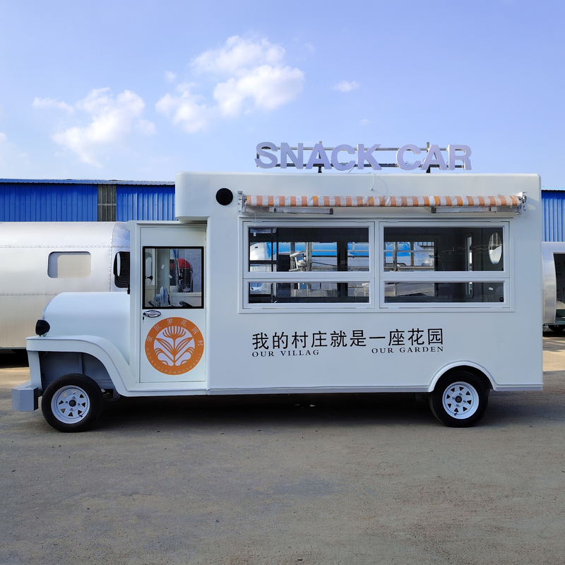 Comida rápida móvil eléctrica aperitivos catering helados café camión de remolque boutique 1500kg
