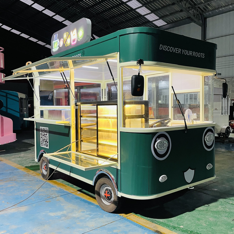 Bebida de pollo frito y cola combinada para camión eléctrico de bocadillos móviles en aceite de cocina