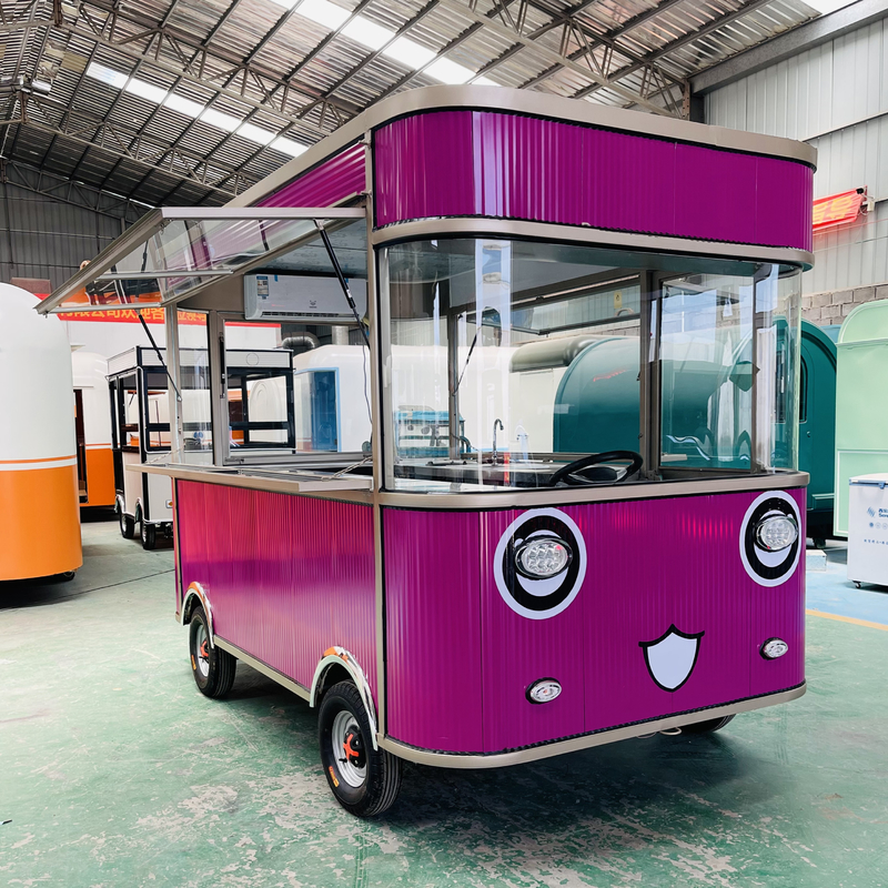 Camión eléctrico móvil de bebidas de pollo frito combo cola por helado leche té comida
