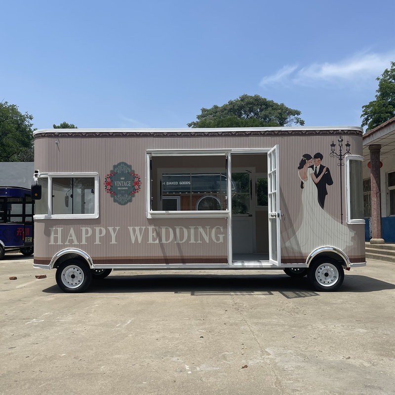 Fotografía de bodas eléctrica móvil Tienda de commodities y tiendas de venta al por menor Comida Trailer de bocadillos Carro de compras
