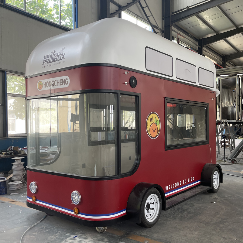 Ventas móviles de ensalada de frutas Bebidas Café Leche Té Cerveza helados Camioneta móvil