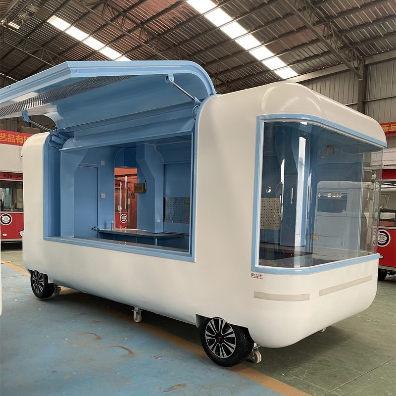Trailer de remolque de alimentos de 40 kilómetros por hora Trailer de concesión móvil totalmente equipado para productos