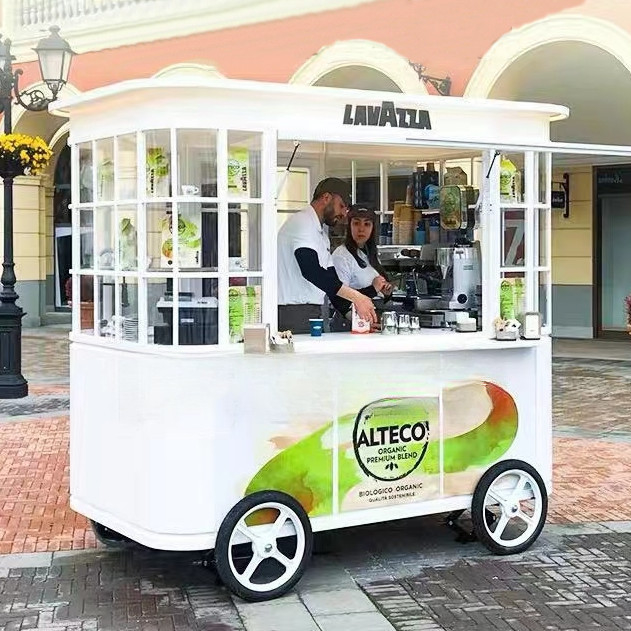 Jugo fresco y ensalada de frutas y verduras carruaje para tienda móvil 2500mm*1600mm*2350mm