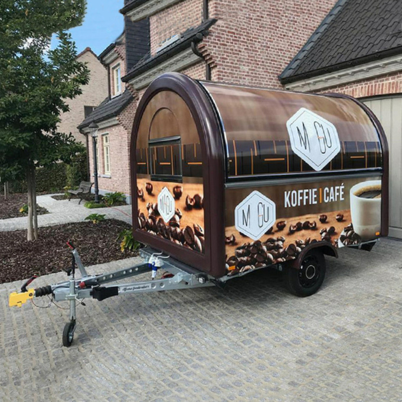 Mobile Café Leche Té Comida rápida Bocadillo Remolque Carrito para productos lácteos a un precio asequible