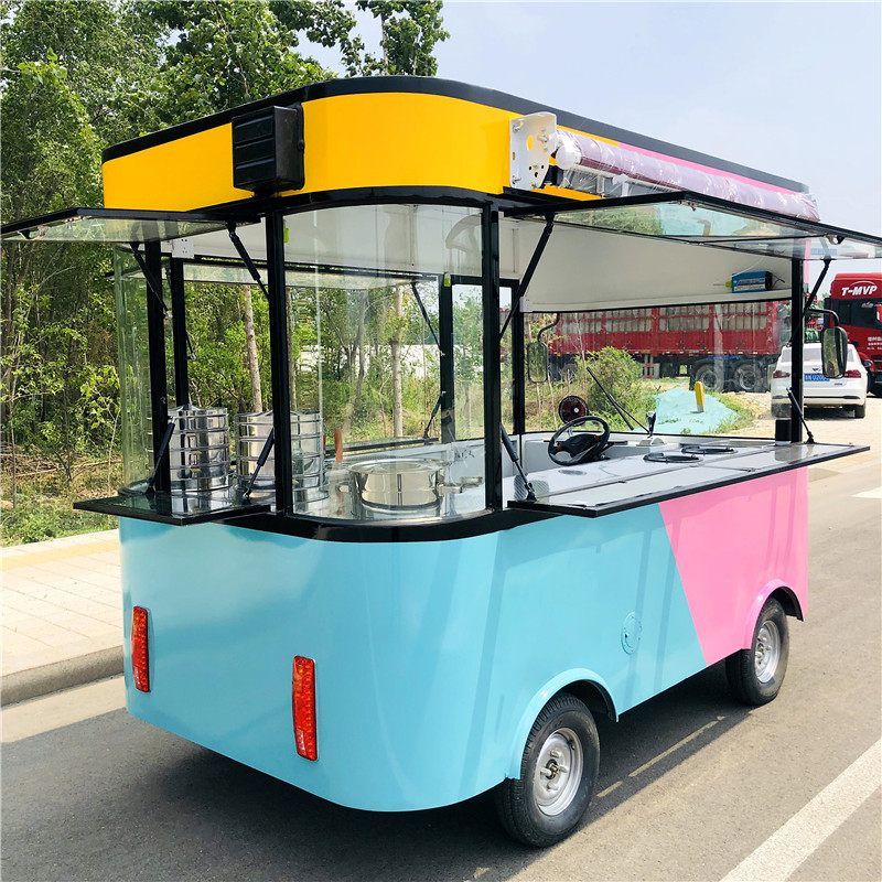 Motor de alimentación de potencia externa Furgoneta de cocina estilo cuadrado helado eléctrico coche 4x2