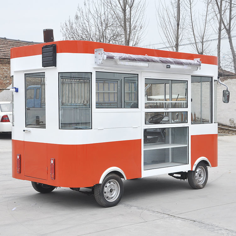 110v/220v Carritos de vendedores eléctricos Perrito caliente Camión de comida móvil con material de soja
