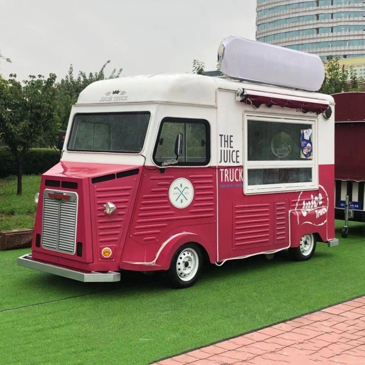 Carro eléctrico de perritos calientes Cuatro ruedas Camión de helados de cocina móvil para necesidades personalizadas