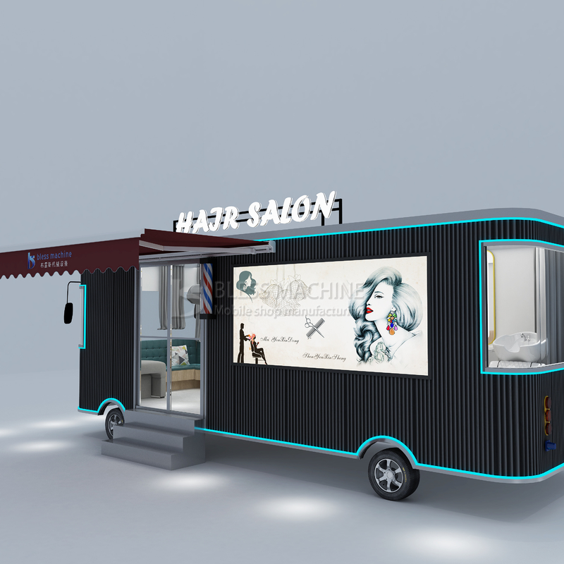 Tienda móvil multifuncional personalizada Barber Car Food Truck con materia prima de soja