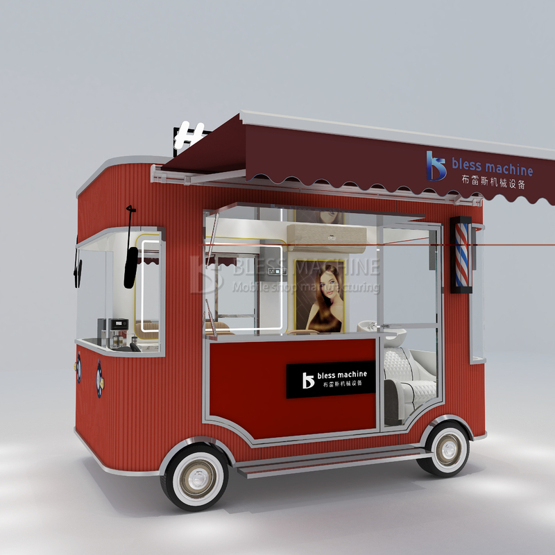 1000 kg de cortador de pelo eléctrico móvil afeitar estilo permanente salón de barbear tienda de barbear furgoneta camión remolque