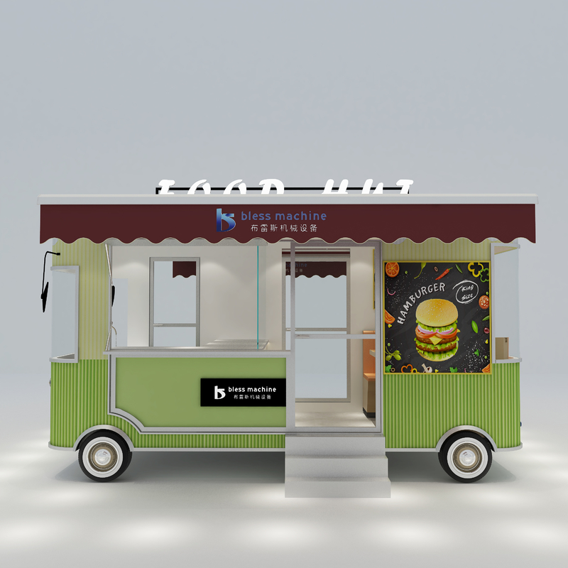 Ocio Equipo de comida rápida eléctrico móvil aperitivos bebidas catering furgoneta camión remolque carreta de quioscos