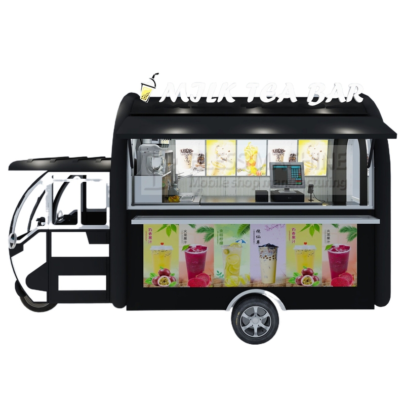 Triciclo de barras de leche y té 2022 Triciclo eléctrico para equipos de maquinaria completos en Outlet