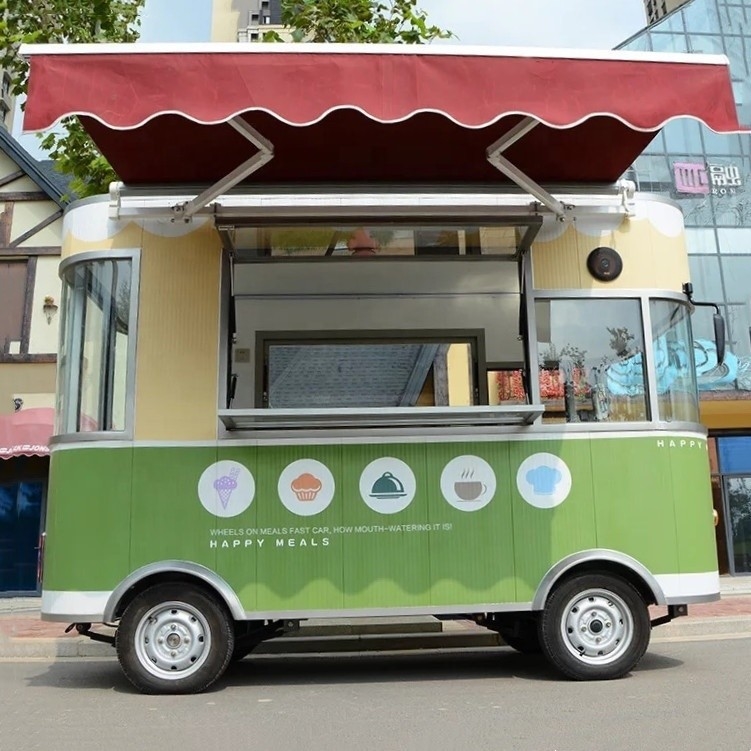 Camioneta móvil eléctrica de comida rápida y bebidas de restauración de camioneta de quiosco para necesidades en movimiento