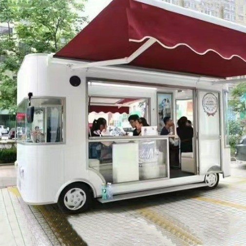 2023 Alimentos eléctricos móviles Comercio minorista de mercancías Tienda Boutique Furgoneta de camión Carruaje de remolque